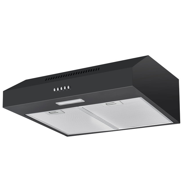 Air Clean Hotel Kitchen Ductless Stainless Steel Body Self Venting Ultra-thin Three-Speed Touch Switch LED Light Kitchen Hood