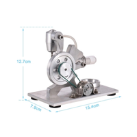 Prototype de moteur personnalisé en argent sterling Puzzle de bricolage assemblé en métal cadeau jouets modèle de moteur monocylindre modèle de puissance à vapeur