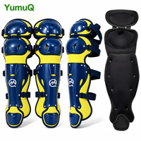 Protège-jambes moulés pour receveur de baseball YumuQ Professional, protection des genoux, des tibias et des pieds, fabricant OEM ODM
