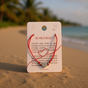 Tobillera de Acero Inoxidable Angelina Heart con Hilo Rojo, Amuleto de la Suerte, Joyería para Mujer, Regalo, Accesorio de Moda - Product Image 2