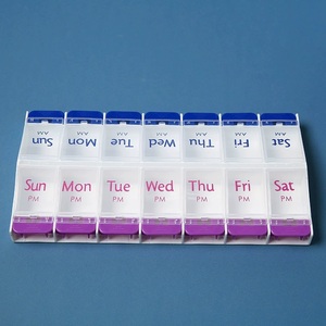 Boîte de rangement hebdomadaire pour pilules, 7 jours, 14 compartiments, organisateur de médicaments à touches de piano, en plastique, vente en gros - Product Image 6