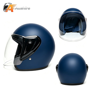 Casque de moto demi-face en ABS, visière transparente, casque modulaire léger, casque moto vintage - Product Image 2