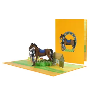 Ngựa bật lên thẻ 3D, thẻ sinh nhật Ngựa, thẻ cảm ơn ngựa, thẻ bật lên ngựa cho mẹ, Cha, bạn bè, con trai, tất cả các dịp