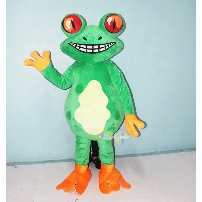 Disfraces de mascota de la rana para adulto, cosplay divertido de animal de dibujos animados, CE