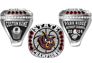 模造金属亜鉛合金チャンピオンリング バスケットボール野球トーナメント優勝リング ラインストーン付き - Product Image 2