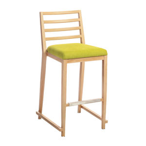 Not <b>Stackable</b> Luxury Bar <b>Chairs</b> Singer Bar Stools Wood Grain Green Cushion bar Stool Modern for Breakfast Bar - Product Image 4