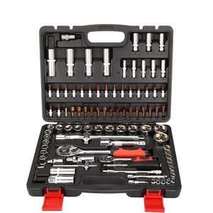 Jeu de clés à cliquet à douille de 1/4 po, 94 pièces, composants <span class=keywords><strong>en</strong></span> métal et plastique, boîte à outils, garantie de 3 ans, réparation automobile, utilisation automobile - Product Image 1