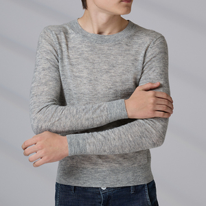 Pull en laine d'alpaga pour adolescents et hommes, fabriqué par ODM, col rond, manches longues - Product Image 3