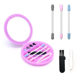 New Đa-Chức Năng Silicone Tái Sử Dụng Bông Gạc Cho Hàng Ngày Làm Sạch Có Thể Giặt Trang Điểm Gạc Gậy Mềm Make Up Công Cụ Du Lịch Kit