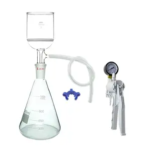 Embudo de borosilicato para laboratorio, aparato de destilación de filtración al vacío, Buchner