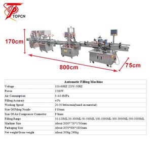 Mini ligne de remplissage automatique d'huile <span class=keywords><strong>comestible</strong></span> d'eau minérale 2000mL ligne de remplissage et d'étiquetage de bouteilles d'huile d'olive chimique pour animaux de compagnie - Product Image 3
