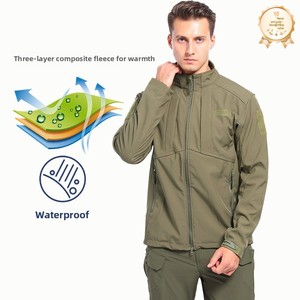 Chaqueta Deportiva de Invierno con Cuello de Forro Polar, Chaqueta <span class=keywords><strong>Bomber</strong></span> Deportiva, Cortavientos, Impermeable, Cálida, para Montañismo - Product Image 2