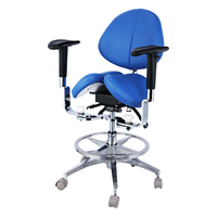 Chaise dentaire ergonomique avec dossier réglable pour hôpitaux Tabouret dentaire Chaise de dentiste avec accoudoir Mobilier de bureau hospitalier