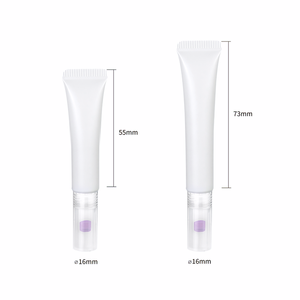 Tubo de Plástico Suave Blanco/Rosa al por Mayor, 16mm de Diámetro, 55/73mm de Longitud, Tubo Aplicador de Aceite Labial con Tapa Transparente, Empaque <span class=keywords><strong>Auber</strong></span> - Product Image 4