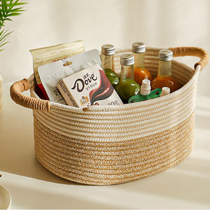 <span class=keywords><strong>Cesta</strong></span> <span class=keywords><strong>de</strong></span> almacenamiento <span class=keywords><strong>de</strong></span> ropa tejida clásica plegable, <span class=keywords><strong>cesta</strong></span> <span class=keywords><strong>de</strong></span> almacenamiento <span class=keywords><strong>de</strong></span> cuerda <span class=keywords><strong>de</strong></span> algodón - Product Image 3