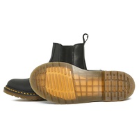 Bottines Chelsea en cuir véritable pour homme, bottines décontractées en cuir noir à tige mi-haute pour les saisons d'automne et d'hiver