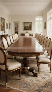 Tables de salle à manger en bois massif sur mesure pour 10 12 16 18 <span class=keywords><strong>20</strong></span> 30 <span class=keywords><strong>personnes</strong></span> Tables de salle à manger extra longues grandes grandes extra-grandes longues - Product Image 3