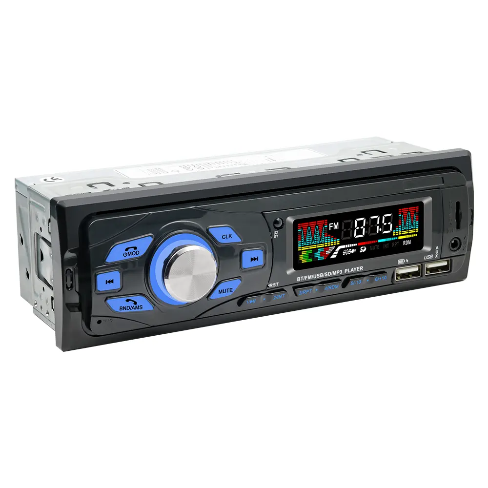 Duy nhất 1 DIN 4 inch xe Stereo MP3 với BT AUX trong USB TF thẻ FM Đài phát thanh xe MP3 với ai trợ lý giọng nói