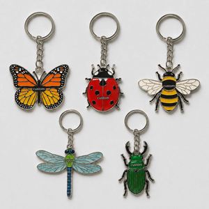 Porte-clés personnalisés en gros de haute qualité, avec spécimens d'insectes, design animalier éclatant, souvenir pour les amateurs d'insectes - Product Image 1