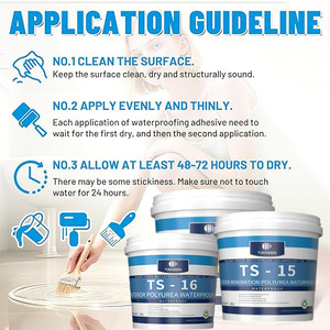 TS-15 Polyurée Imperméabilisante pour Murs Extérieurs de Villas Modernes Noir Restaure l'Apparence Originale Durable Écologique pour Sols en Carrelage et Sous-sols - Product Image 4