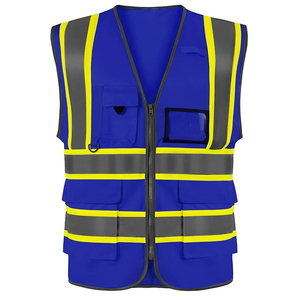 Blue Work Vest Safety <strong>Jacket</strong> Vest Blue Colour Reflective Security Vest Blue <strong>Hi</strong> <strong>Vis</strong> <strong>Jacket</strong> - Product Image 3