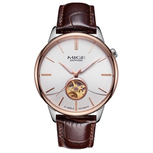 Reloj de Pulsera de Cuero de Becerro de Lujo Más Vendido, Reloj Casual de Esqueleto para Hombre de 41 mm, Relojes Mecánicos Automáticos Miyota 82S0 con Cristal de Zafiro - Product Image 1