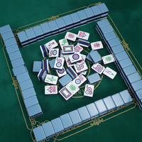 Table de Mahjong de Luxe Américaine Authentique à 4 Niveaux, Ensemble Complet avec 160 Tuiles, Moderne, Portable, en Acrylique, pour 4 Joueurs