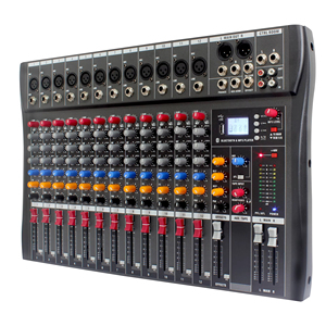 CT8 Professionele Stereo <span class=keywords><strong>DJ</strong></span> Karaoke <span class=keywords><strong>Controller</strong></span> 8-Kanaals USB-Aangedreven Surround Sound Audio Console Mixer XLR Ingangen Blauw LCD - Product Image 2