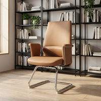Confortable conférence moderne visiteurs exécutifs pas de roues chaise de bras à dossier haut chaises de bureau de réunion
