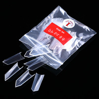 Uñas Postizas SunelPort Nail Art Stiletto Cat's Claw, Cobertura Total, 500 Unidades, Estándar Coreano, Bolsa Transparente, Color Natural, ABS