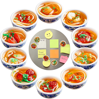 Imanes Personalizados con Forma Divertida y Duradera, Imanes Decorativos para Refrigerador con Diseño de Comida, 3D, de Goma Suave + Imán, Anime Ramen, Decoración del Hogar