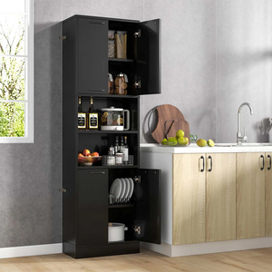Muebles JIAMEIJIA de Fábrica Nanyang: Torre de Almacenamiento Moderna Negra Mate para Lavadora, Organizador Estrecho Negro - Product Image 2