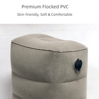 Coussin gonflable portable demi-lune pour l'élevation des jambes, auto-gonflant, pliable, idéal pour les voyages, soulage les gonflements et favorise la circulation