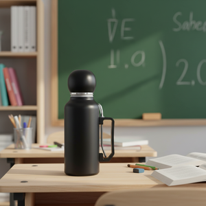 Taza de Viaje para Exteriores con Aislamiento de 6-12 Horas, 1300 ml, Acero Inoxidable 304/201, con Asa, Tapa y Cuchara, Ecológica, Reutilizable, Unisex - Product Image 2