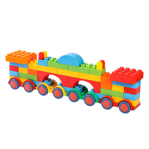 Ruixinqi 47 Pezzi Blocchi di Costruzione Colorati in Plastica con Ruote per Auto, Grande Puzzle Assemblabile - Product Image 6
