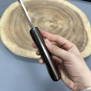 LHMQ01C acciaio al carbonio 8 pollici mannaia in legno Wenge manico in legno cinese coltelli da Chef pieno di codolo forgiato coltello da taglio - Product Image 4
