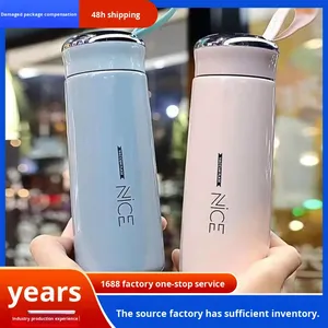 Gobelet isotherme portable en verre double paroi de 13 oz de haute qualité avec bouchon à paille, sans BPA, anti-fuite, pour café de voyage, idéal pour l'extérieur et la salle de sport - Product Image 3
