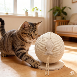 Offre Spéciale : <span class=keywords><strong>Griffoir</strong></span> Interactif Écologique pour <span class=keywords><strong>Chat</strong></span> – Design Moderne en Bois et Balle de Jute – Carton – Direct Usine Chine – Cadeau de Noël et du Nouvel An - Product Image 3