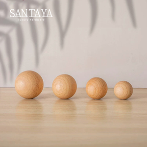 مقابض خشبية صلبة من سانتايا لخزائن المطبخ وأدراج غرف النوم ومقابض الأثاث - Product Image 1
