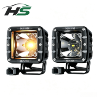 HSSH Phare de travail LED bicolore 2 pouces 30W, faisceau spot blanc et jaune doré, pour conduite tout-terrain, ATV, UTV, camion, SUV