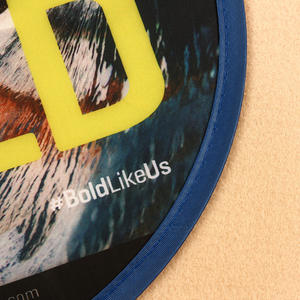 Disco Volador Publicitario Personalizado de Poliéster y Nailon Sublimado, Abanico Plegable Redondo con Bolsa a Juego - Product Image 5