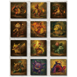 Juego de Mesa GP, Serie de Pintura al Óleo de Pokémon, Tablero Artístico, Tarjeta de Diamante al por Mayor, Juego de Cartas Limitado, Nuevo Regalo Divertido, Personajes de Cómics - Product Image 5