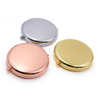 Compact Double-Sided Foldable Round Vanity Makeup Mirror for Women Girls Portable Travel Cosmetic Mirror Pocket Purse Handbag
