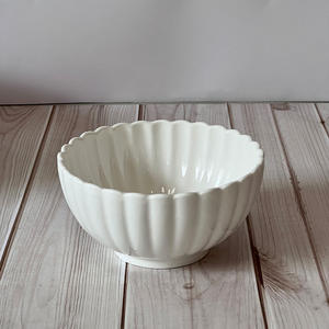 Série de vaisselle en céramique gaufrée au <span class=keywords><strong>chrysanthème</strong></span>-Assiettes à vaisselle comprenant des bols à soupe à dessert plat et peu profond - Product Image 6