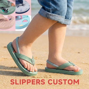 Infradito in EVA con stampa floreale unisex per bambine - <span class=keywords><strong>Sandali</strong></span> estivi leggeri <span class=keywords><strong>da</strong></span> <span class=keywords><strong>spiaggia</strong></span> con suola antiscivolo - Product Image 1