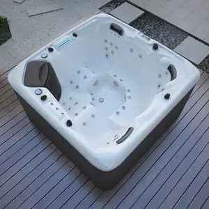 Bañera de hidromasaje de spa al aire libre Virpol bañera de hidromasaje para 5 personas con panel de control de computadora y calentador