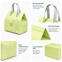 Sacs isothermes pliables de qualité supérieure, durables et imperméables, en non-tissé, avec poignées robustes, motif lettres, pour livraison à emporter BAGTOGO