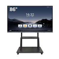 Tableau numérique intelligent à écran tactile LCD plat 4K personnalisé de 75 à 86 pouces pour les réunions de conférence