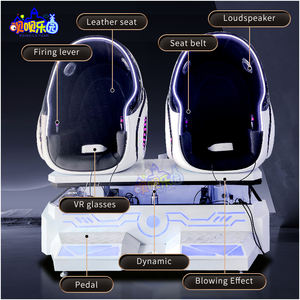 Multi-Spiel-Thema Immersiver Interaktiver 2-Sitzer VR-Ausrüstung Simulator Bewegung 9D VR 360 Ei-Stuhl für Indoor-Spielplatz Unterhaltung - Product Image 4
