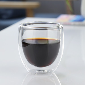 AGH - Nuevas Tazas de Cappuccino Ecológicas Modernas de Vidrio Borosilicato Transparente de Doble Pared con Forma de Huevo, de 2.5oz, 8oz y 12oz - Product Image 6